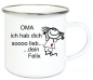 Preview: ♥ Tasse Emailletasse Strichmännchen Oma ... Name,  Wunschname, Dankeschön, Abschied, Jubiläum, Geschenk, Becher von Lüttentüddel